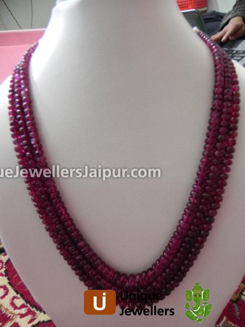 Rubylite Plain Roundelle Beads